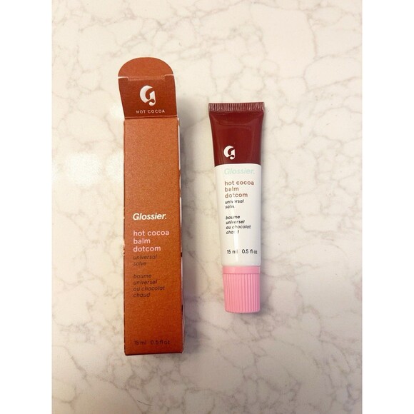 Glossier HOT COCOA Balm Dotcom Lip Balm NEW 0.5 oz - Picture 1 of 2
